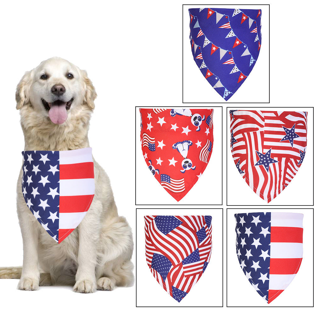 American Flag Pet Dog Bandana scarf