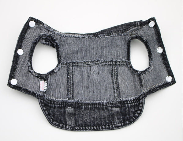 Traction Denim Vest Two-leg Clothing Small Dog Vest Pet Clothes Harness